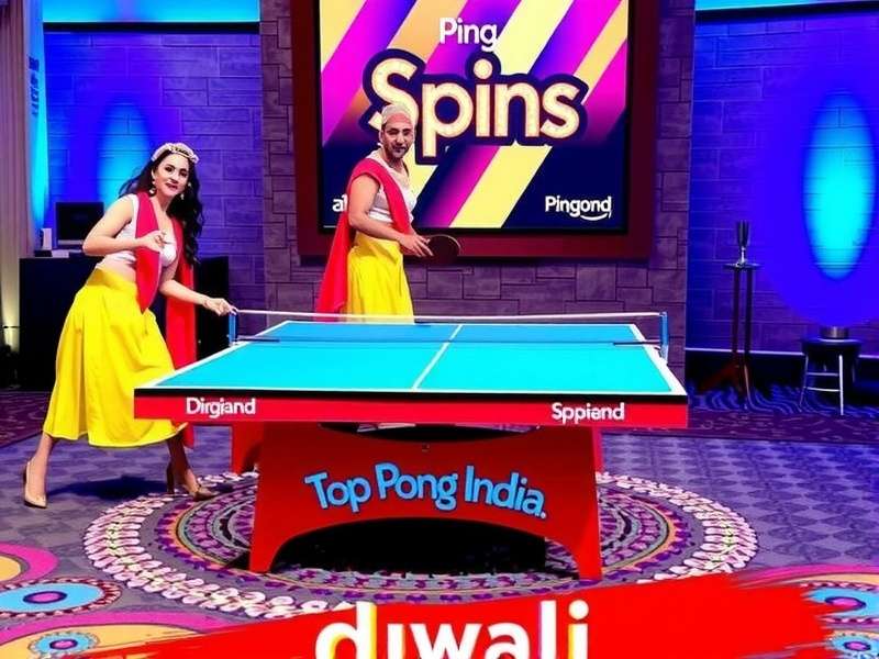 Ping Pong India: Top Spins - Diwali Event Ping Pong India: Top Spins Diwali special event with rangoli table and festive avatars